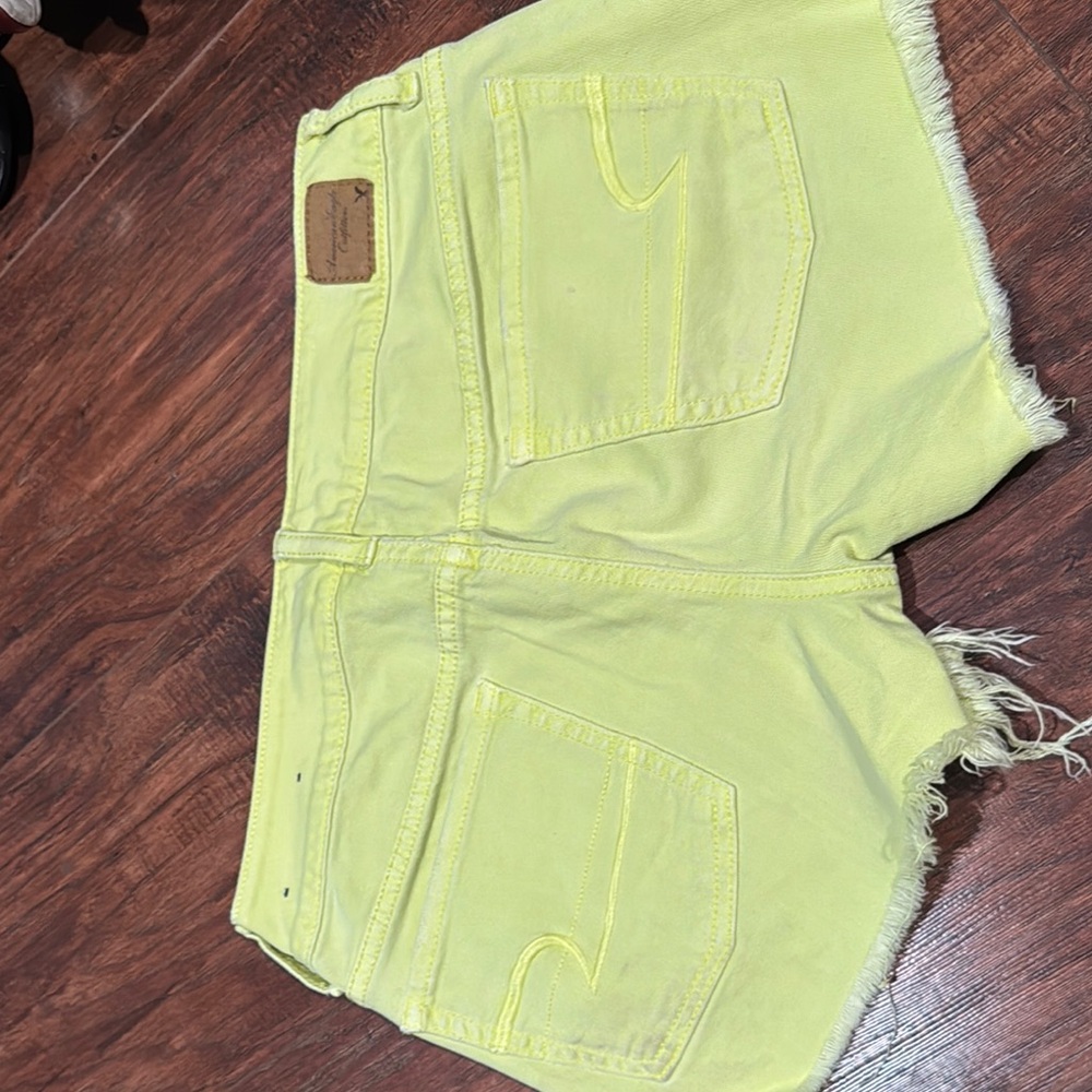 Yellow Denim Women Shorts